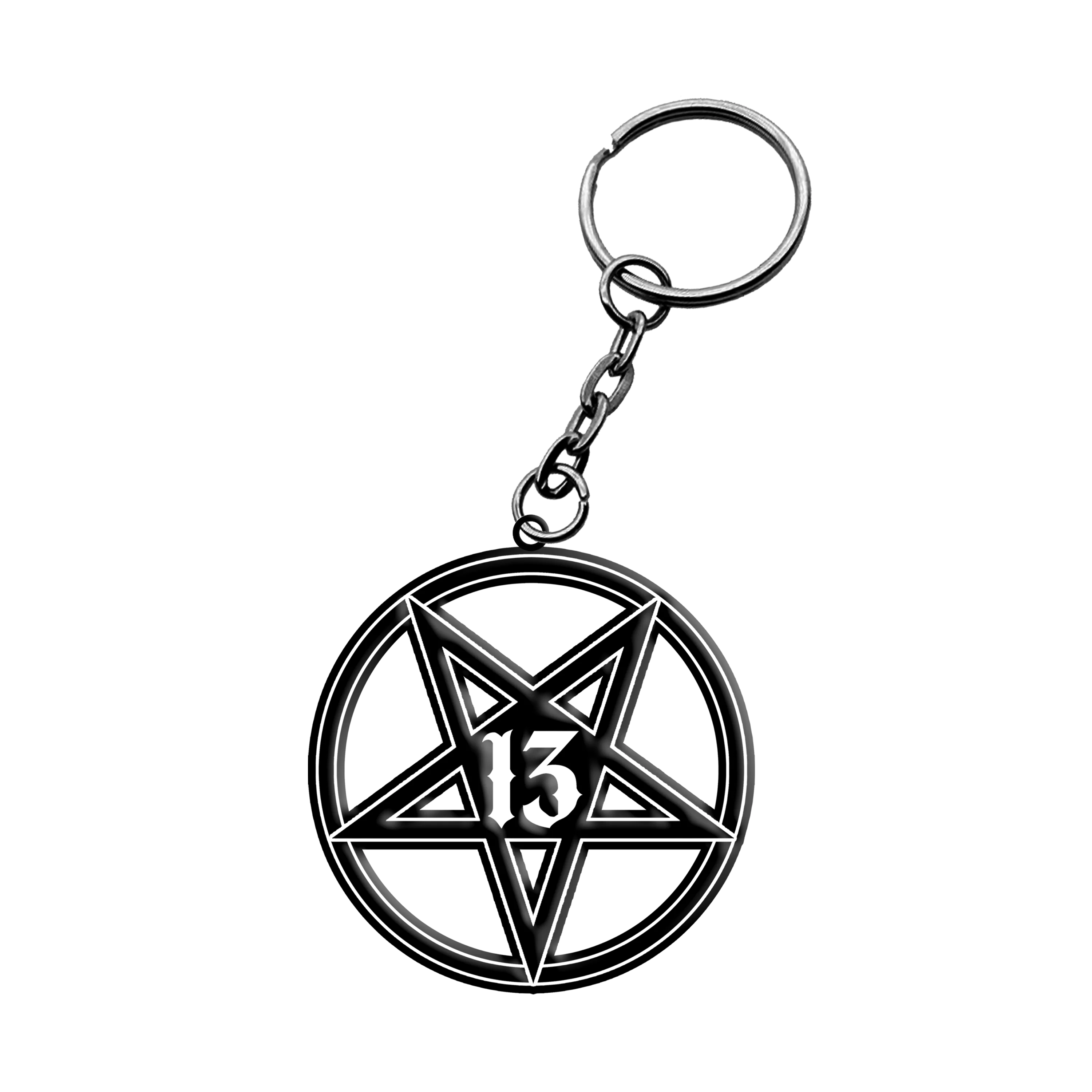 13 Pentagram Keychain