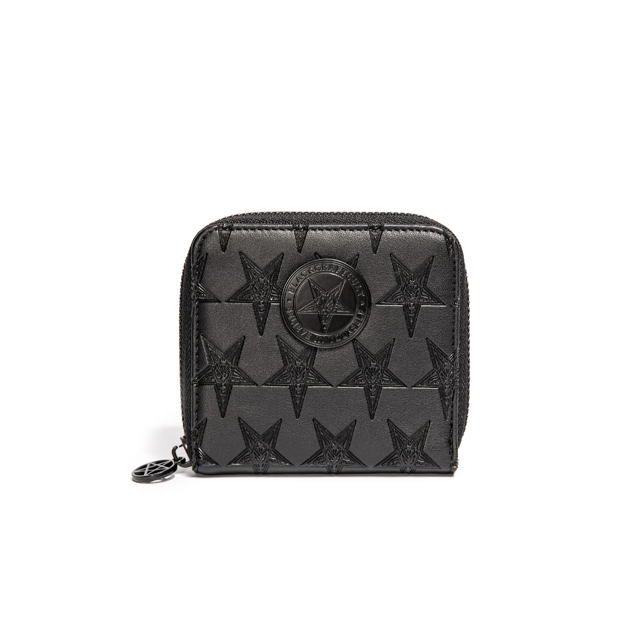 Baphomet Embossed Small Zip Wallet