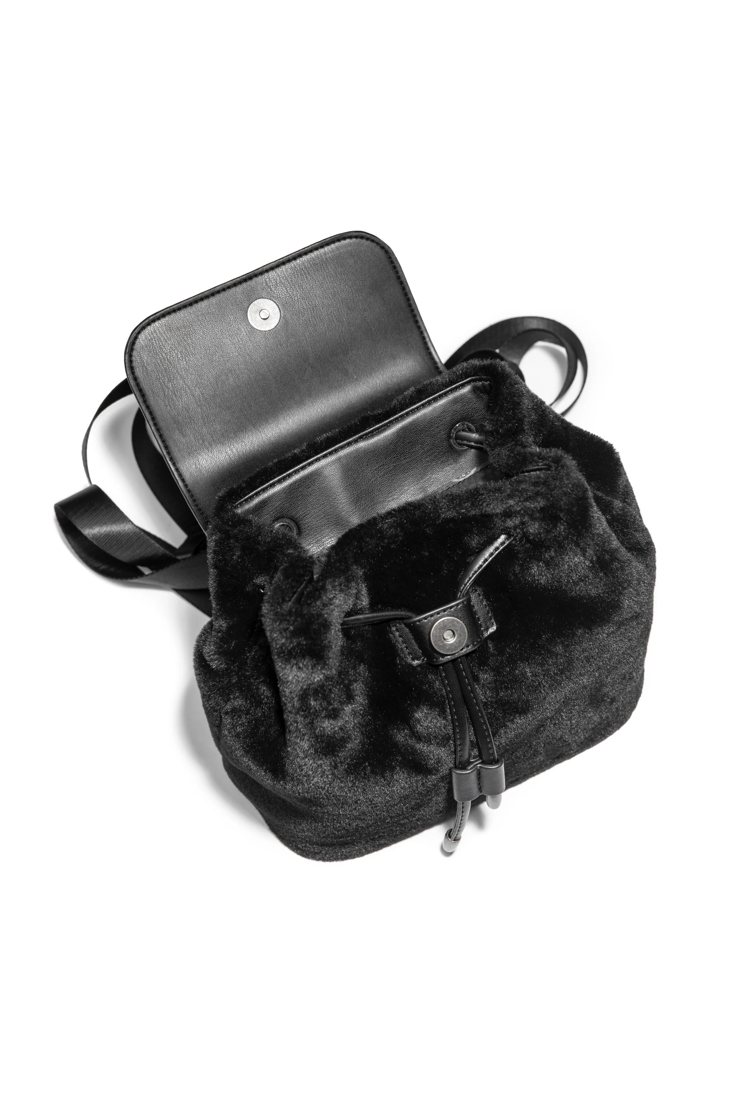 Baphomet Mini Faux Fur Backpack - Image 5
