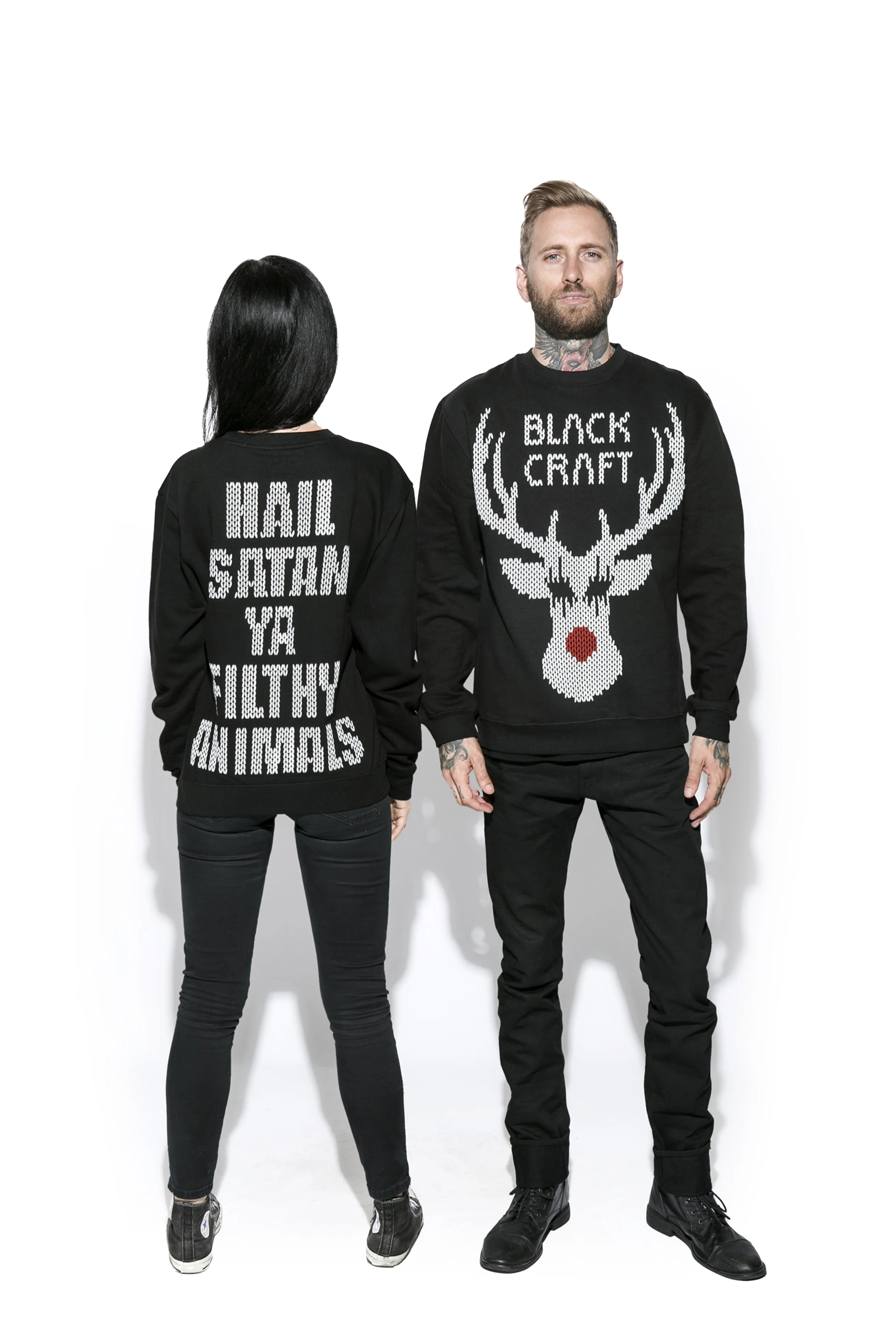 Black Metal Rudolph Sweatshirt - Image 4