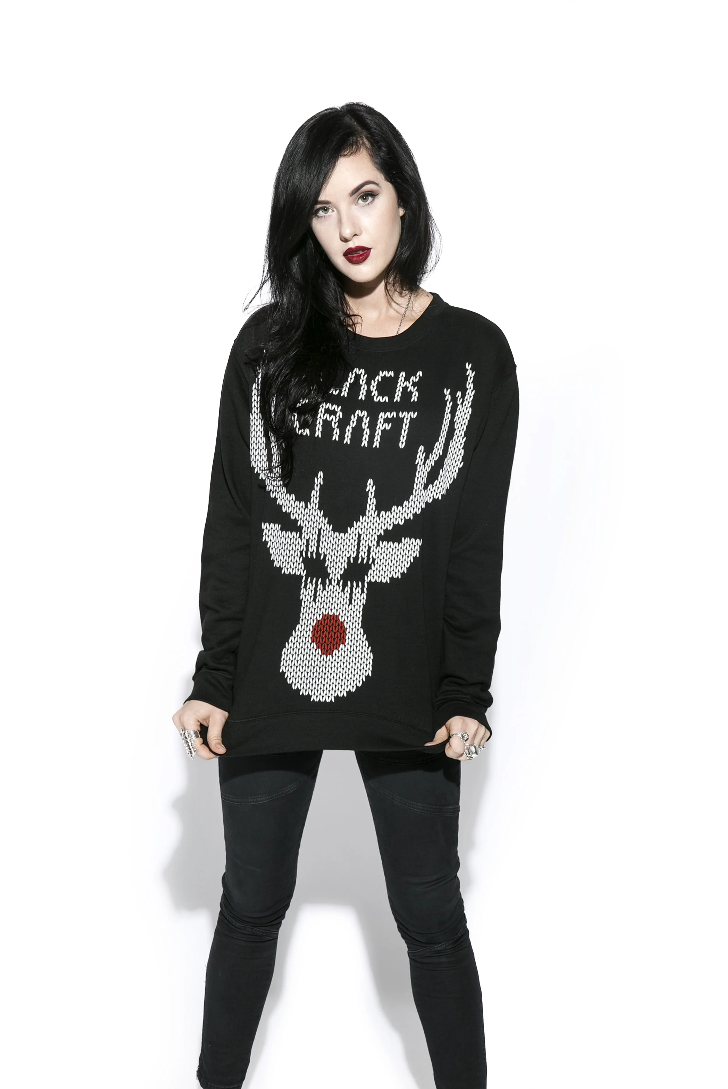 Black Metal Rudolph Sweatshirt - Image 5