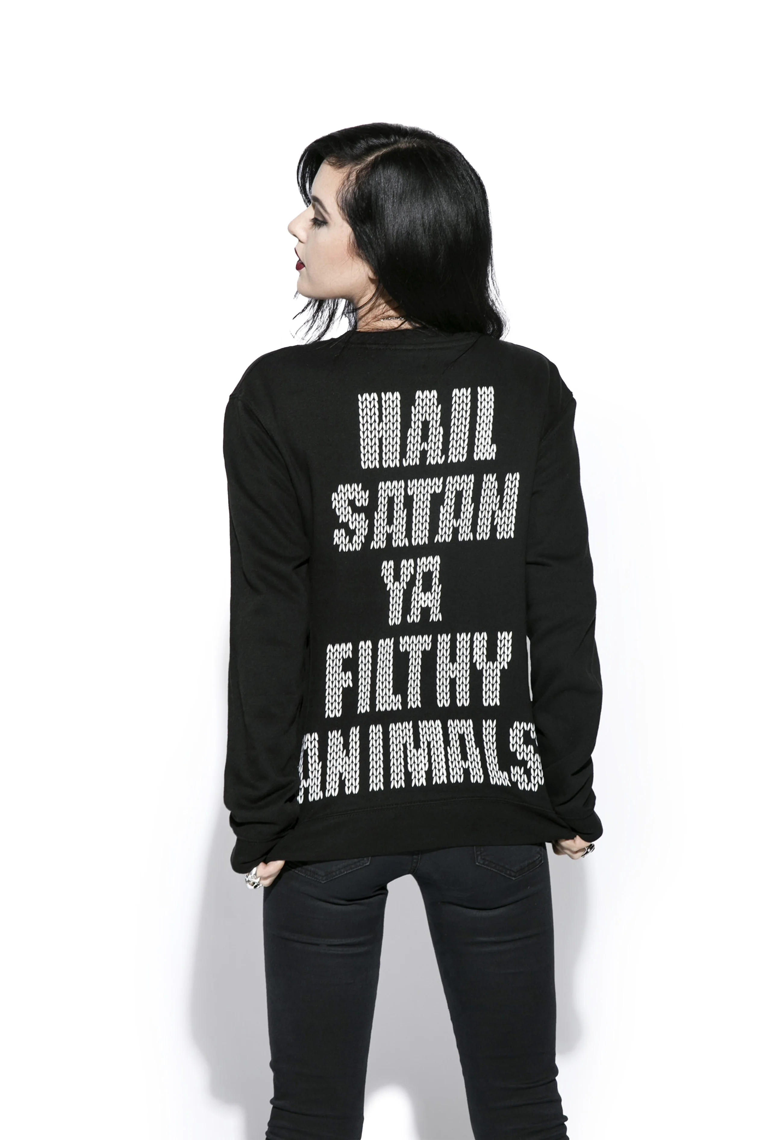 Black Metal Rudolph Sweatshirt - Image 6