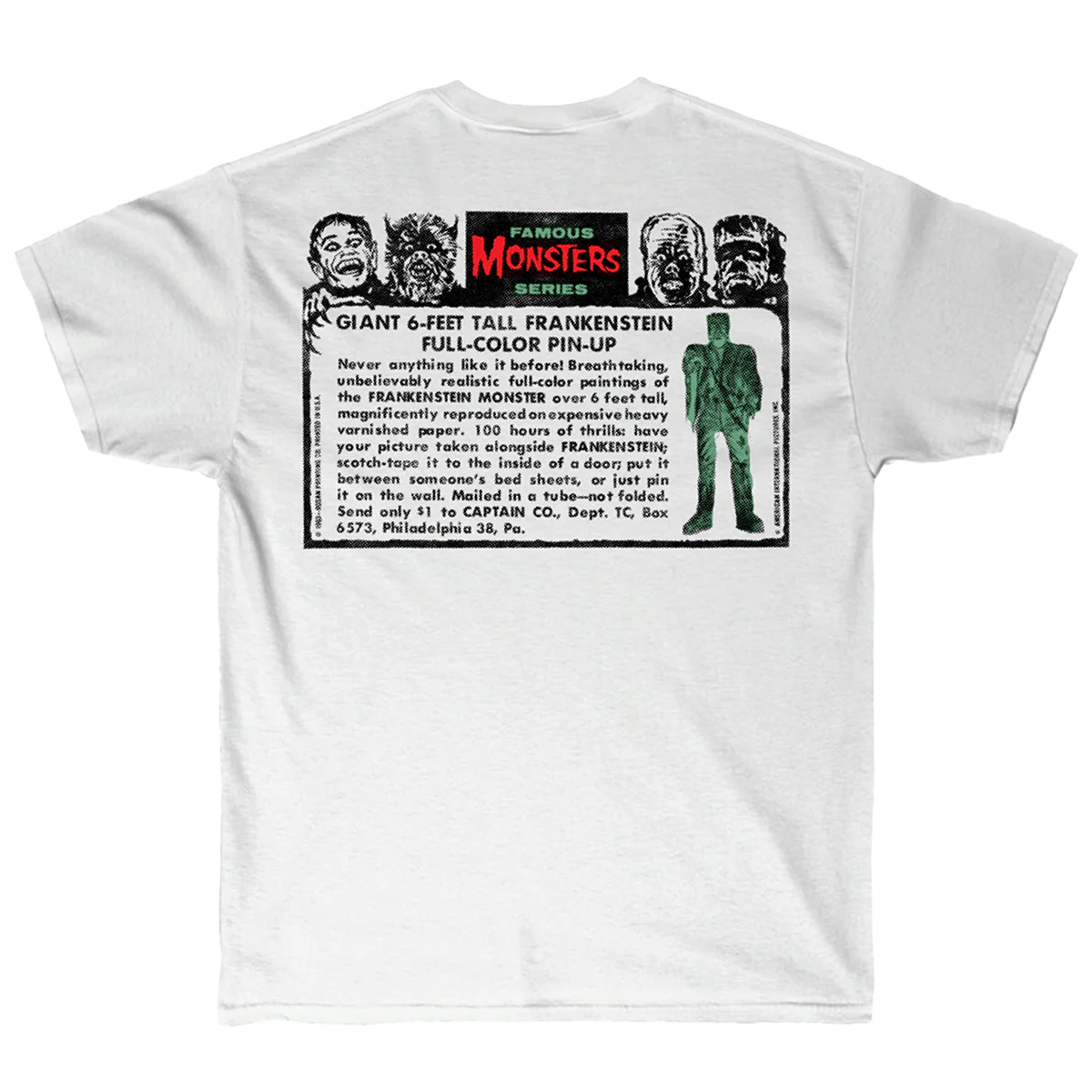 Frankenstein Pin Up T-Shirt - Image 4
