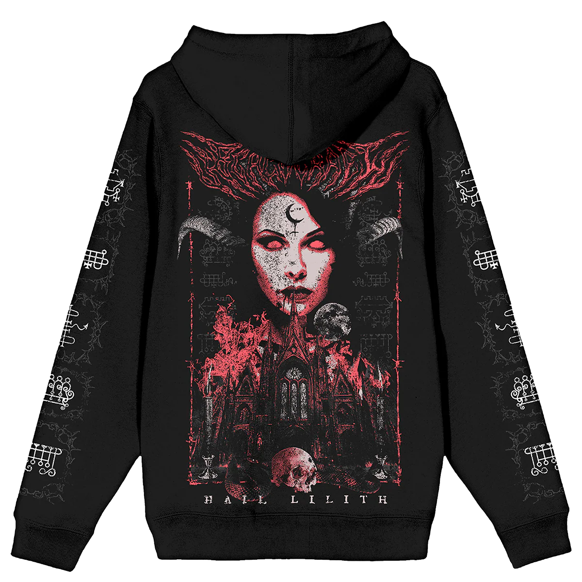 Lilith Queen Of Demons Zip-Up Hoodie