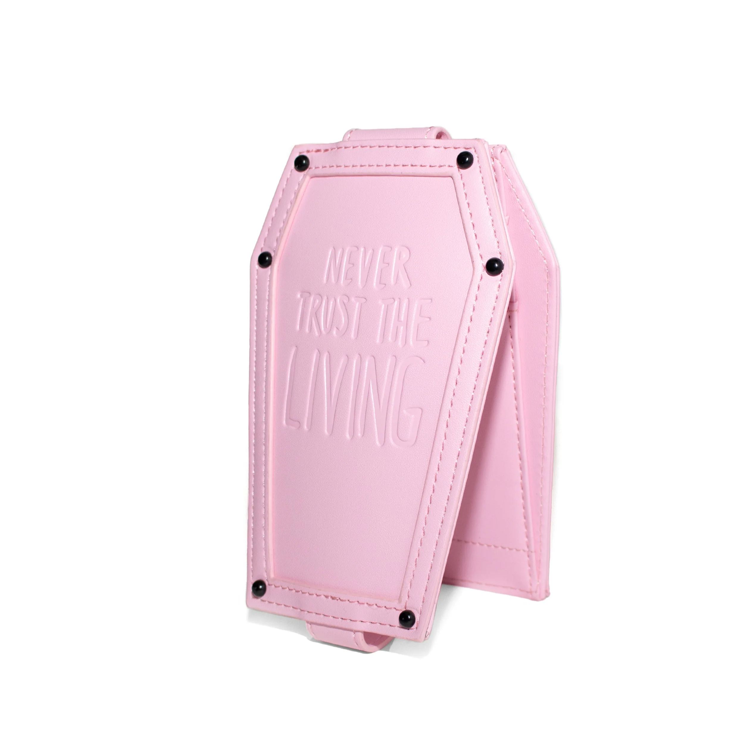 Never Trust Pink Coffin Cardholder Wallet - Image 3
