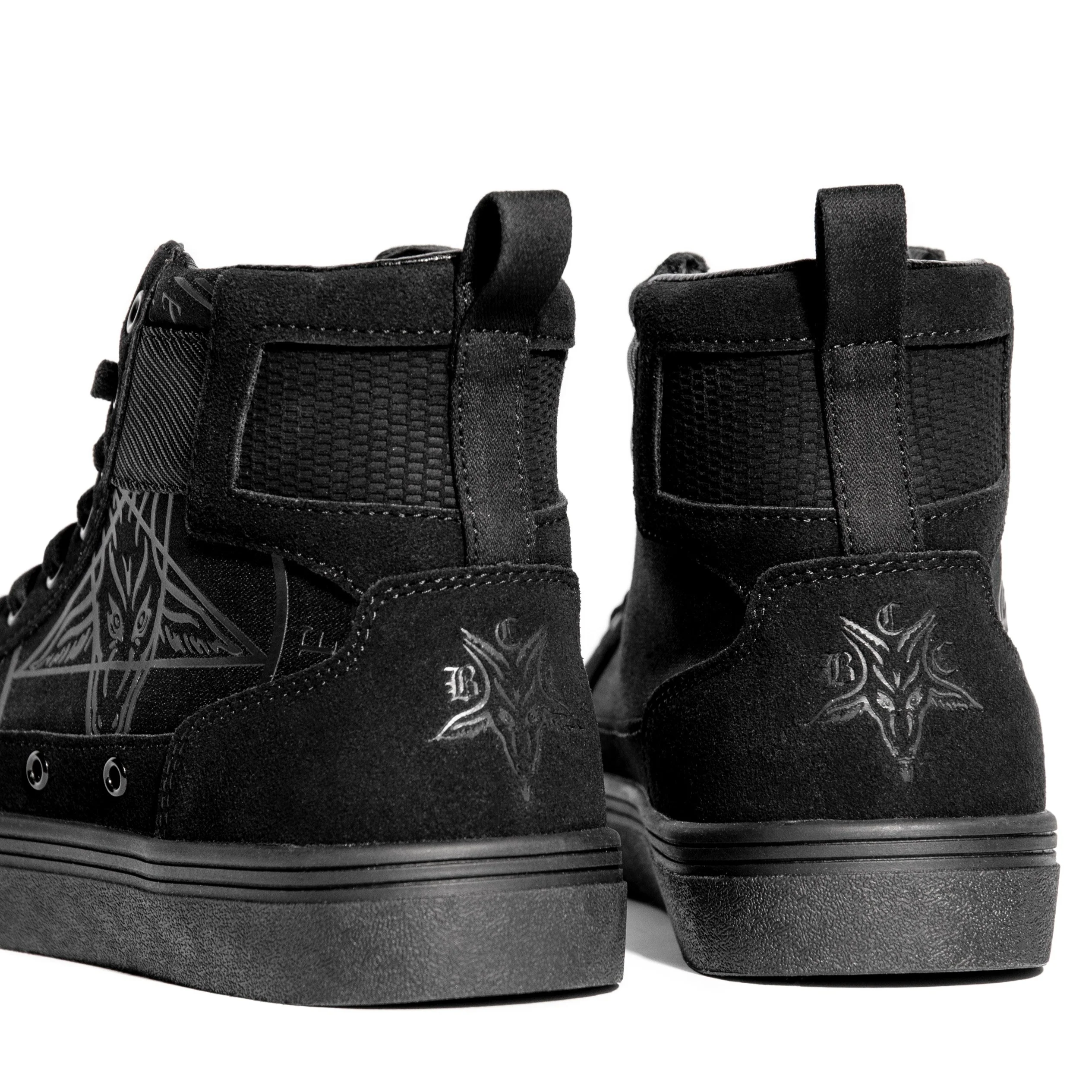 Normandy Black On Black High Top Sneaker - Image 3