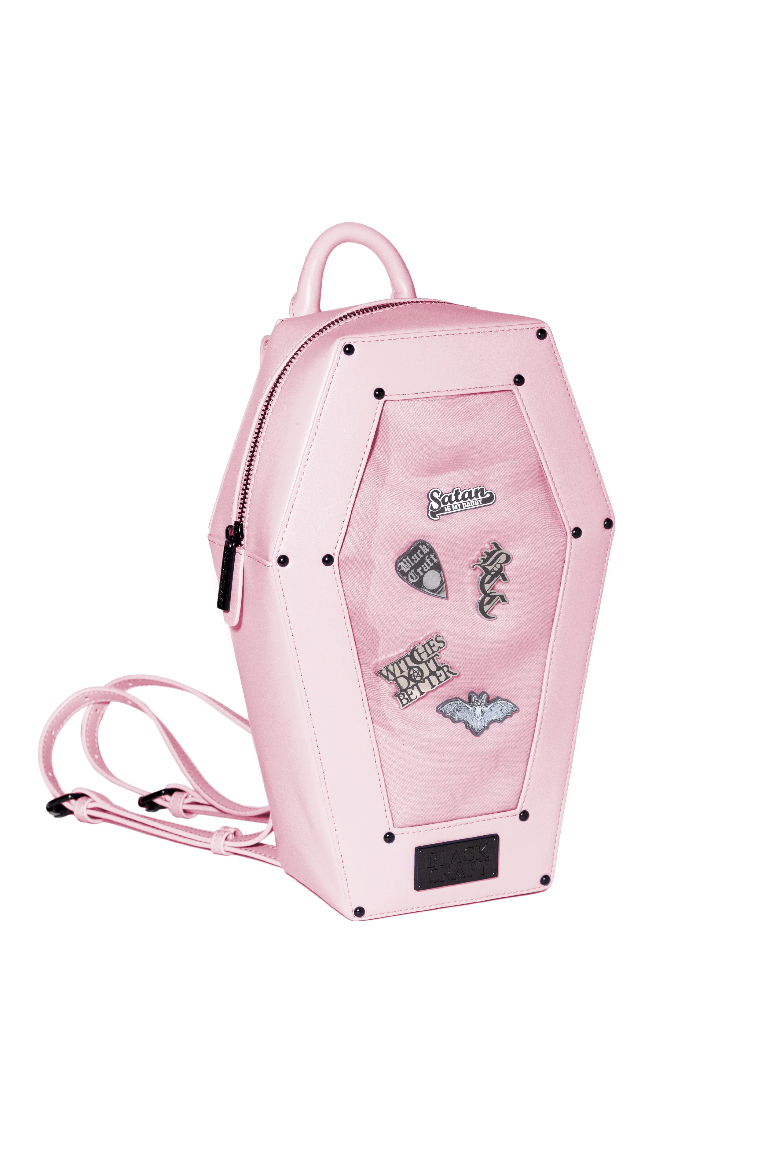 Pink Pin Collector Coffin Backpack - Image 2