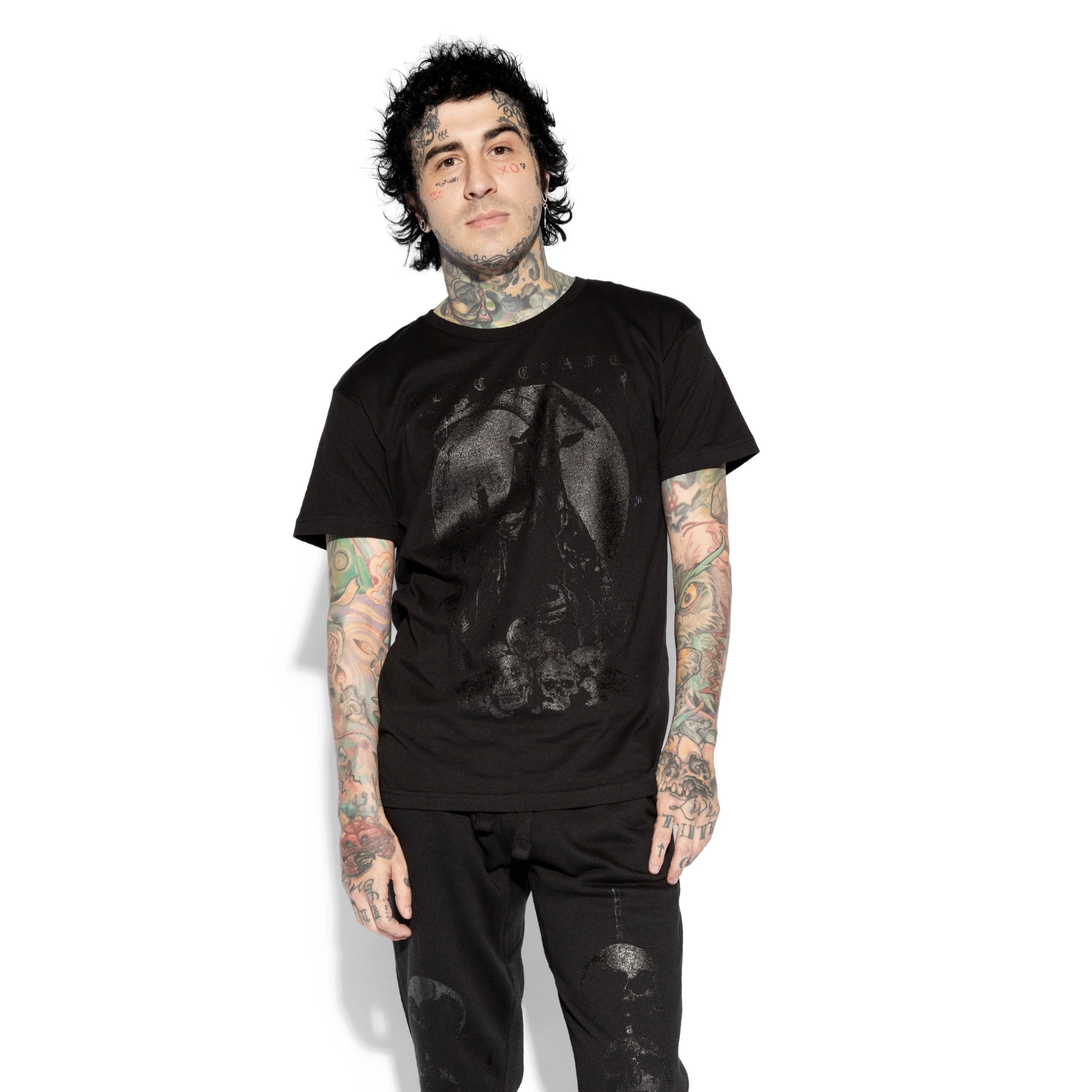 Power Of The Goat Black On Black T-Shirt - Image 2