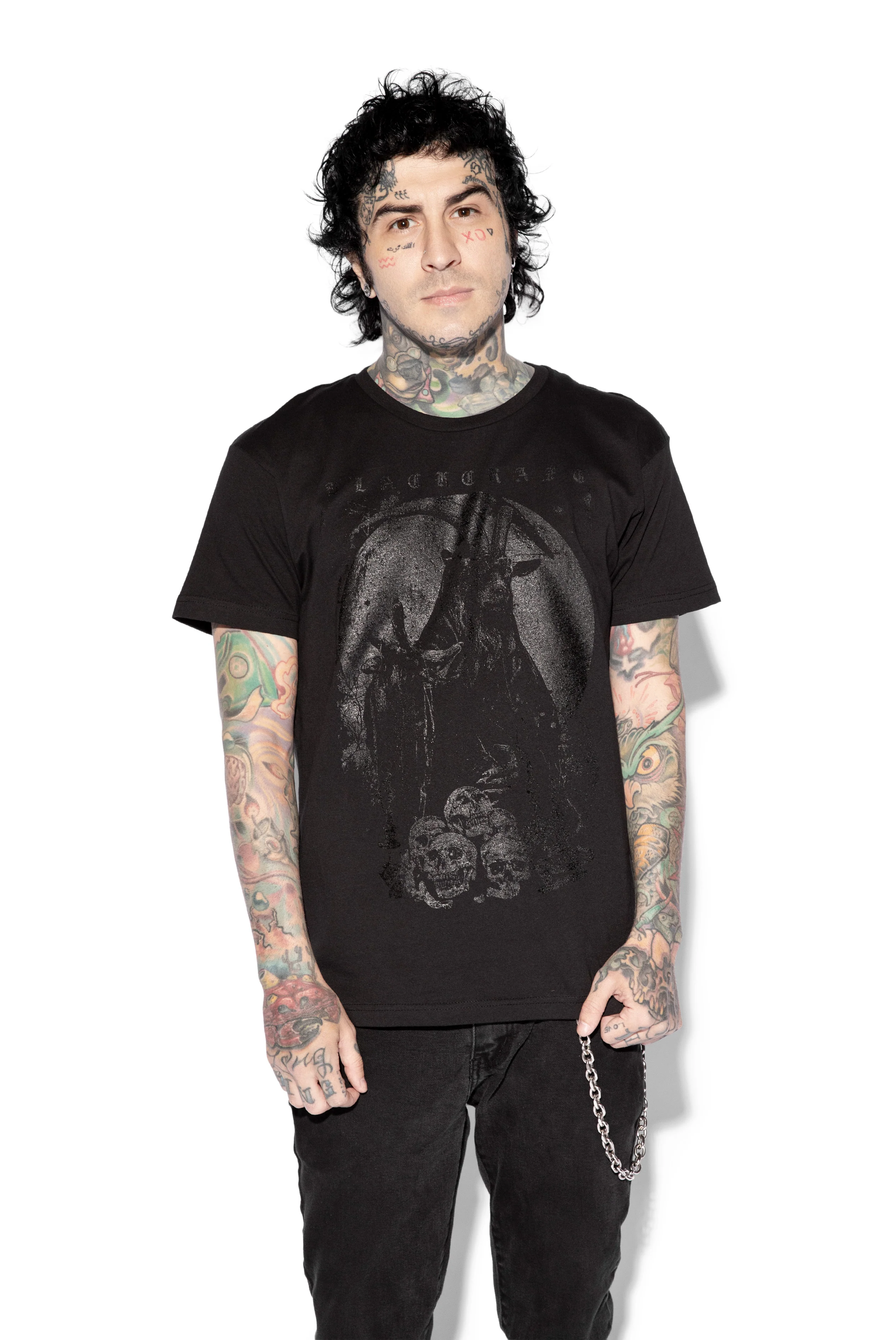 Power Of The Goat Black On Black T-Shirt - Image 3