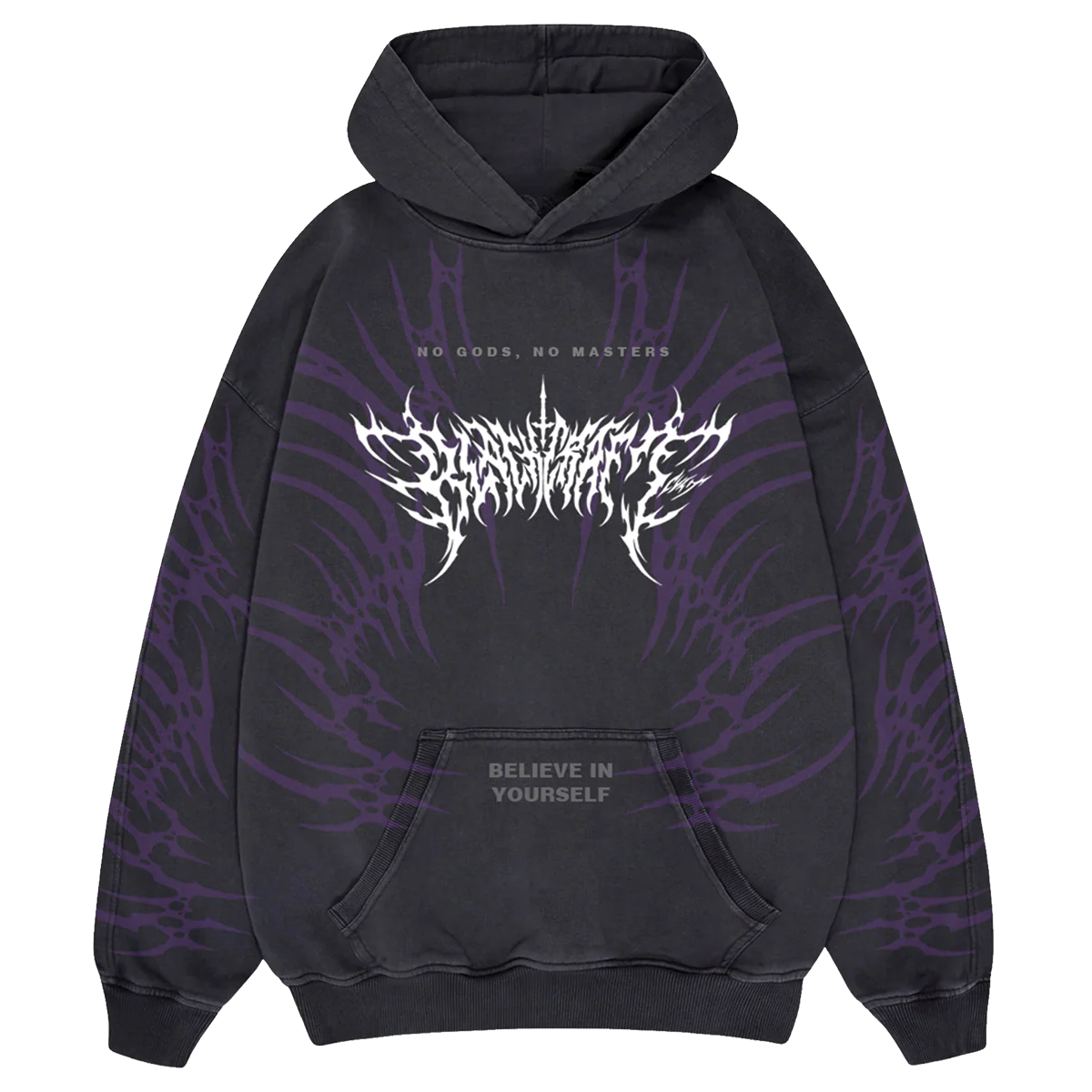 Purple Spikes Pullover Hoodie