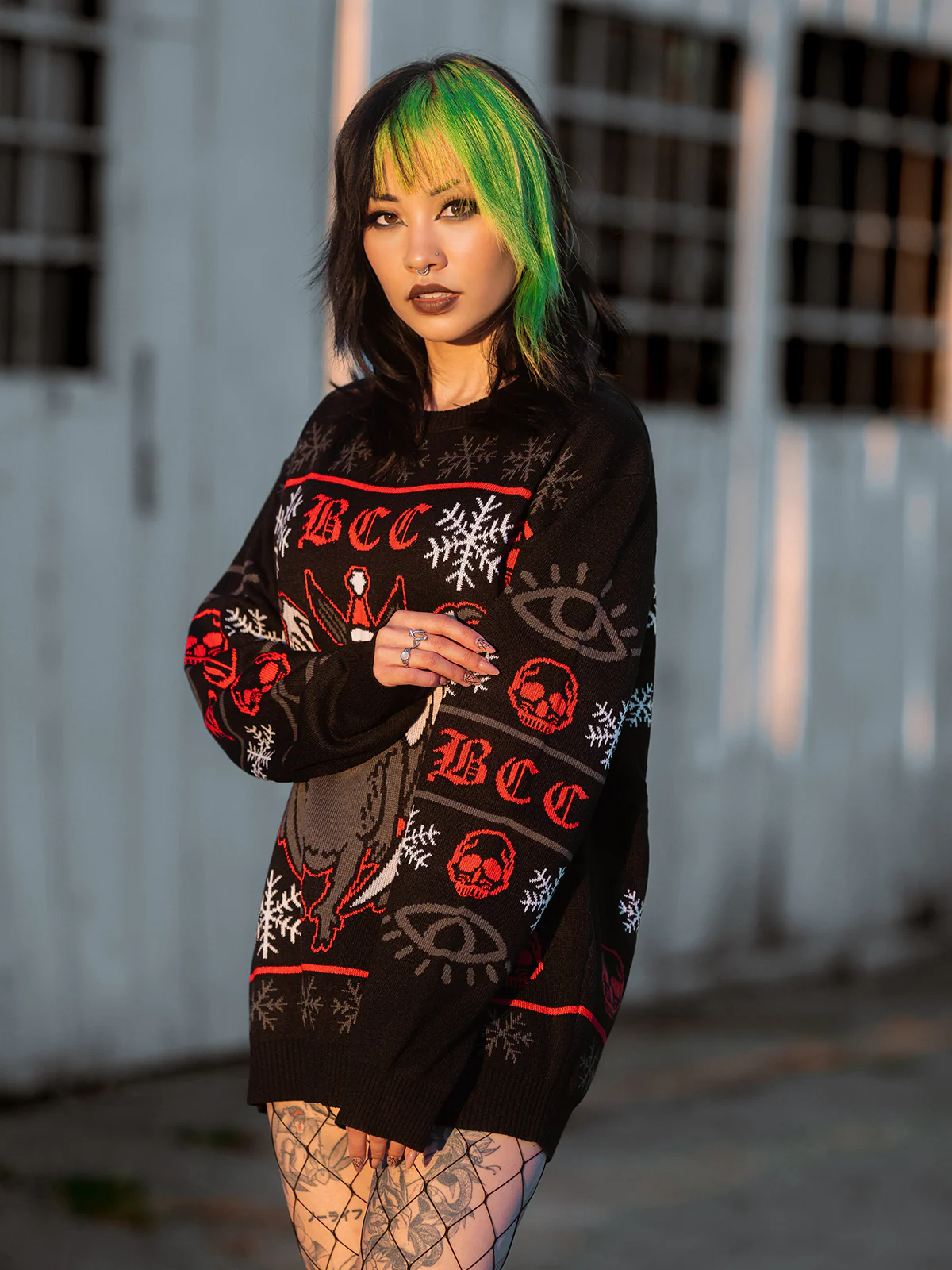 Spooky Mothman Holiday Sweater - Image 4