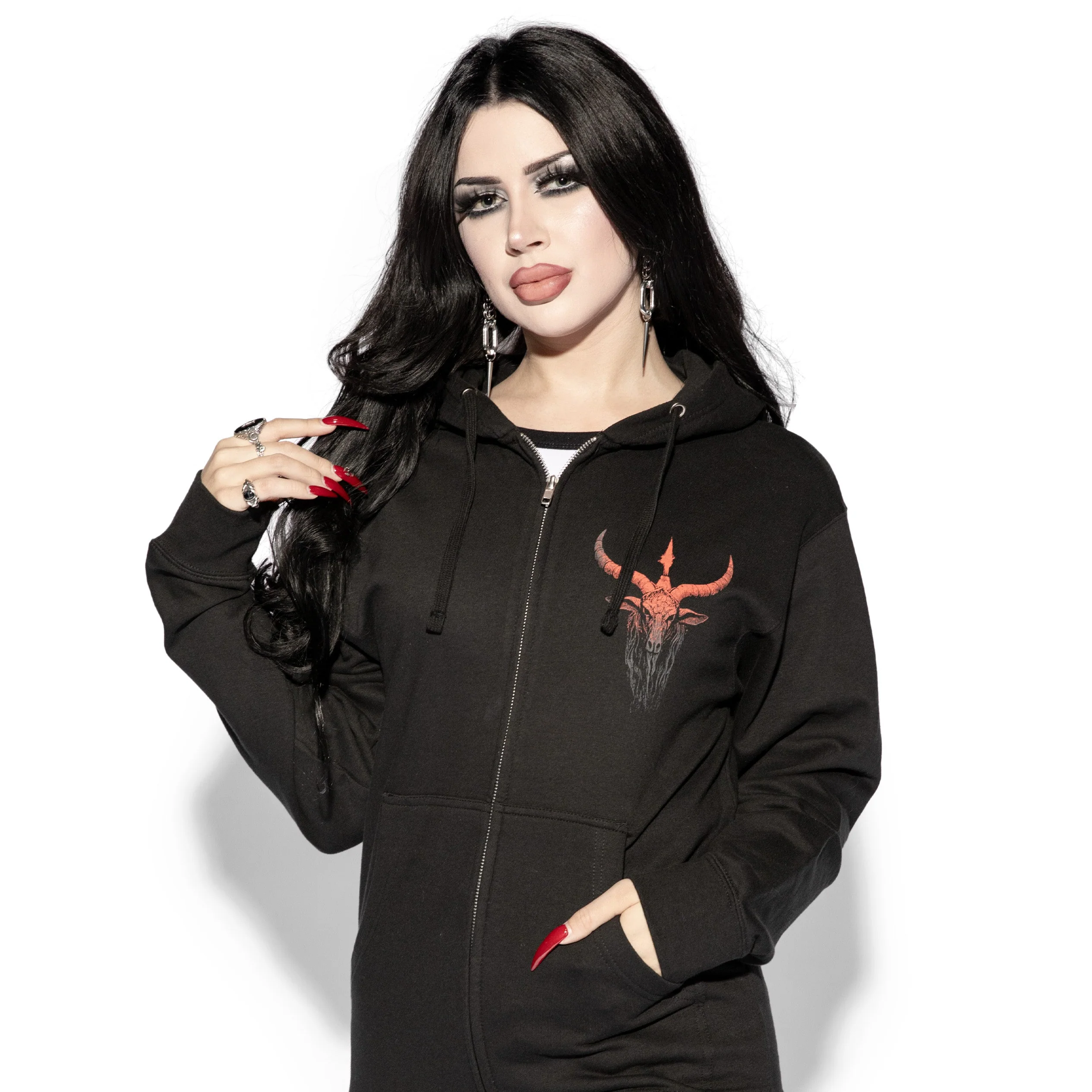 The Devil Zip-Up Hoodie - Image 4